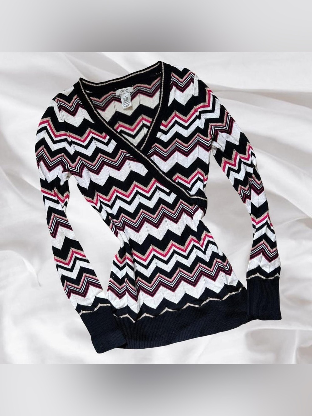 Chevron V-Neck Sweater